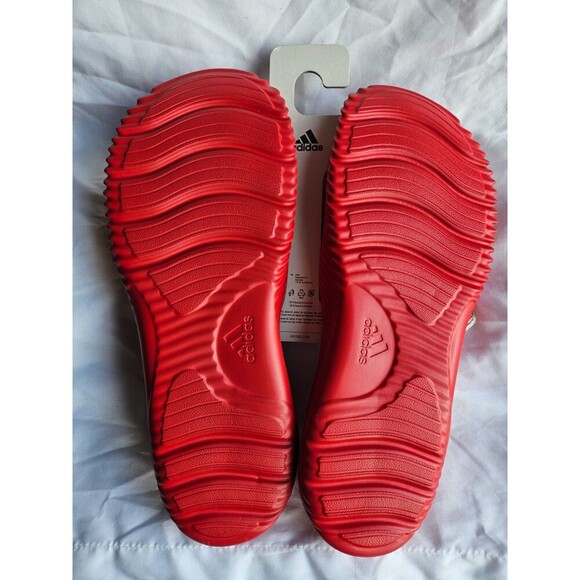 NWoB Adidas Alphabounce Slide 2.0 Sandals Slides Red White Stripes Men's 12 - Picture 2 of 5